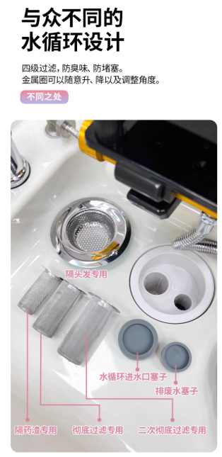 头疗洗头床水循环熏蒸美容院专用即热热水器一体床泰式按摩搓背床