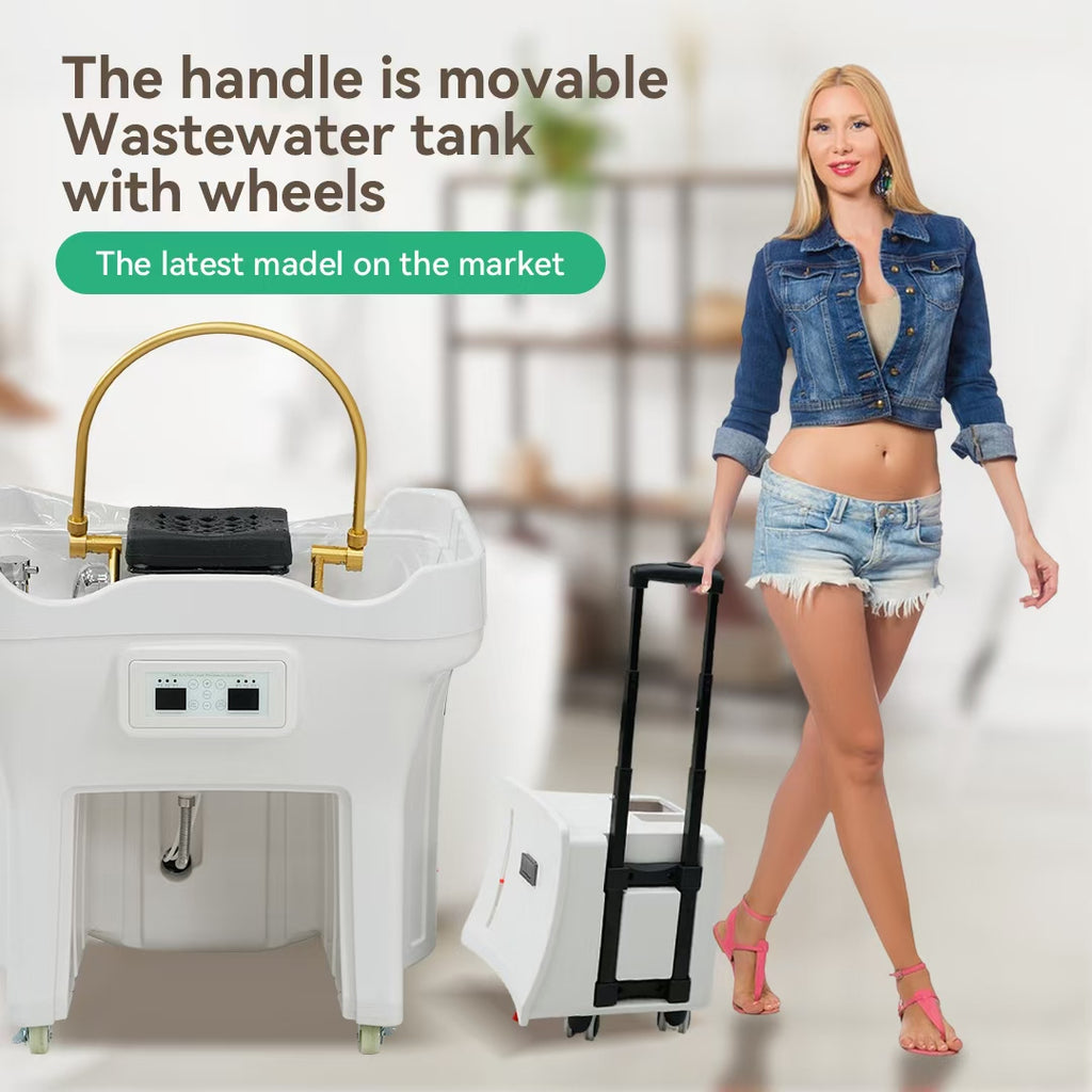 头疗洗头床水循环熏蒸美容院专用即热热水器一体床泰式按摩搓背床