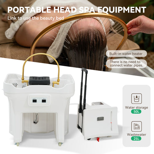 头疗洗头床水循环熏蒸美容院专用即热热水器一体床泰式按摩搓背床