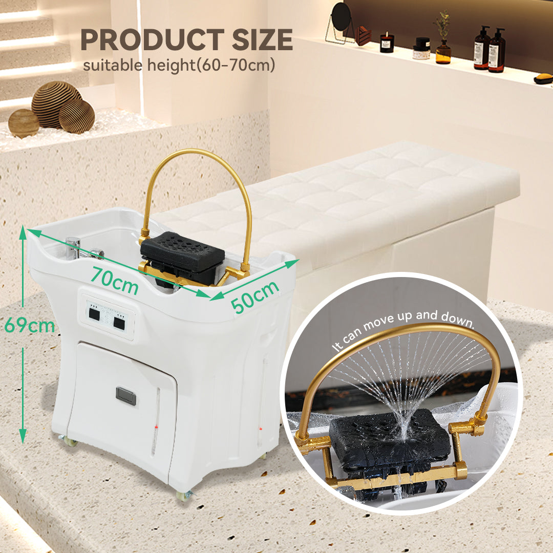 头疗洗头床水循环熏蒸美容院专用即热热水器一体床泰式按摩搓背床