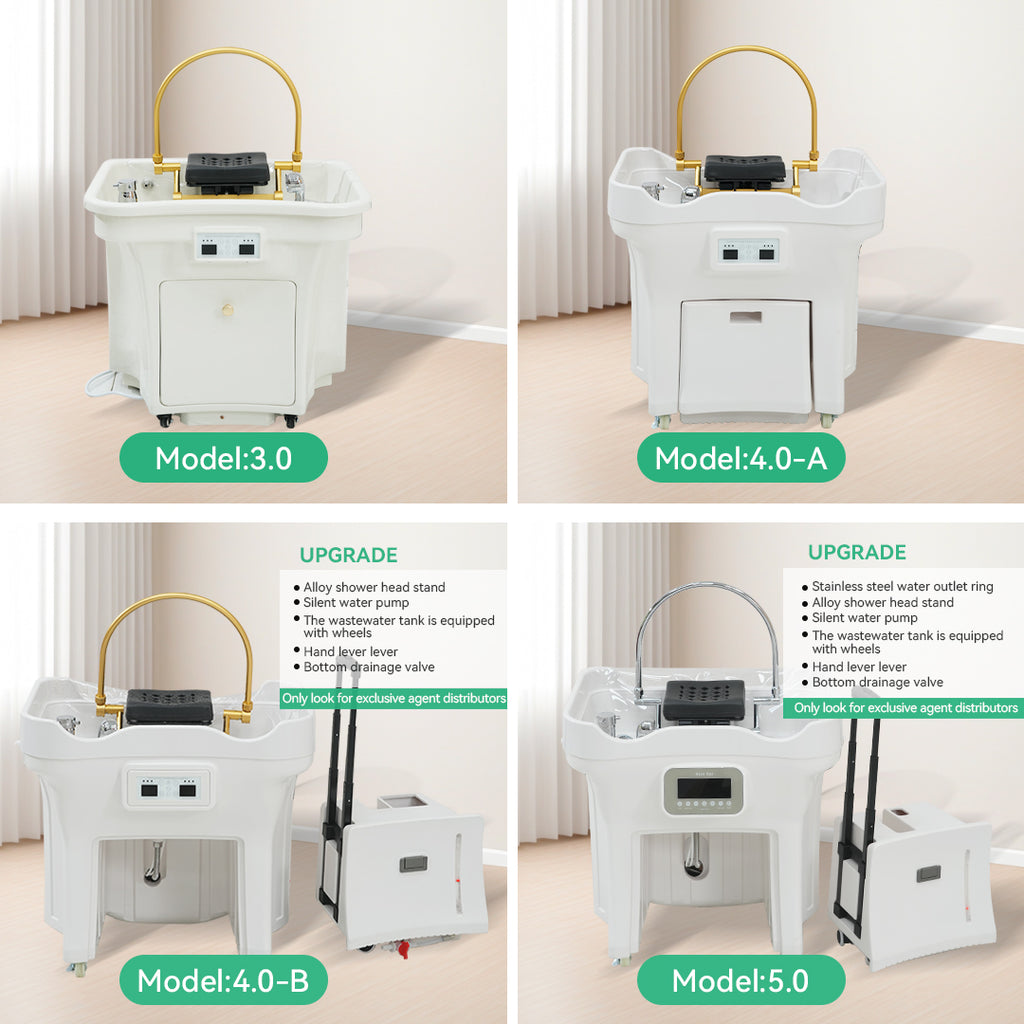 头疗洗头床水循环熏蒸美容院专用即热热水器一体床泰式按摩搓背床